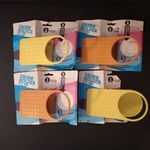 NIP Set of 4 Drink Holder Clips for Home Table or Office Desk Max Weight 1.5 lbs